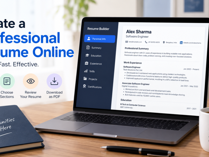 How to Create a Professional Resume Online Using a Resume Builder