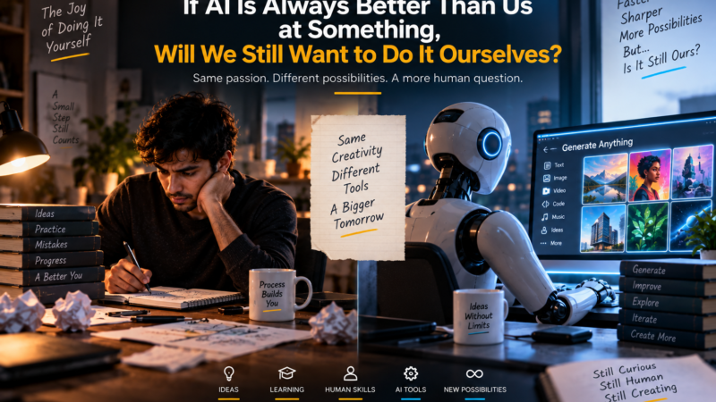 If AI Is Always Better Than Us at Something, Will We Still Want to Do It Ourselves?