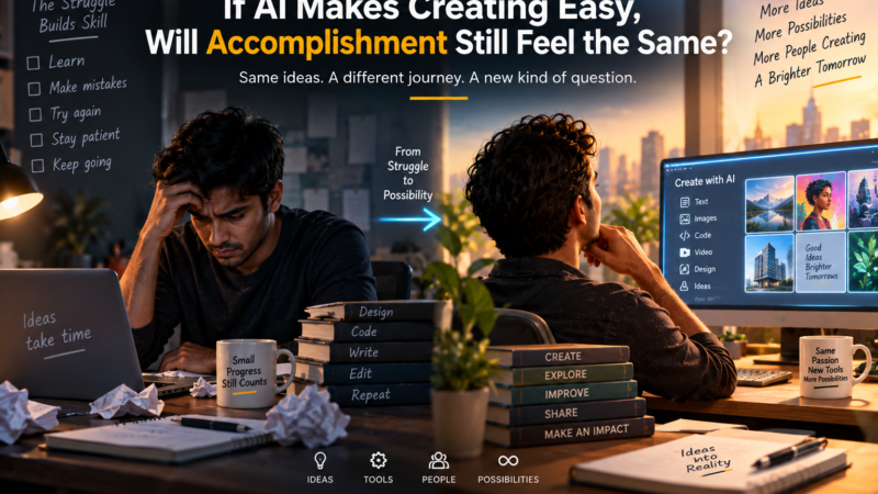 If AI Makes Creating Easy, Will Accomplishment Still Feel the Same?