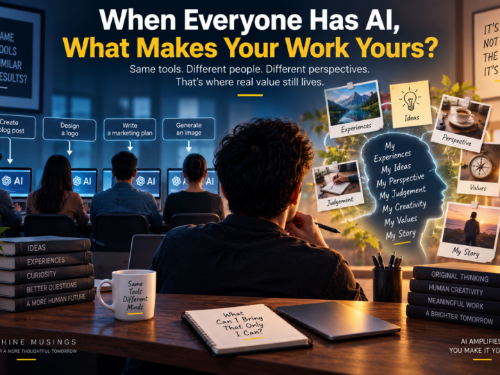 When Everyone Has AI, What Makes Your Work Yours?